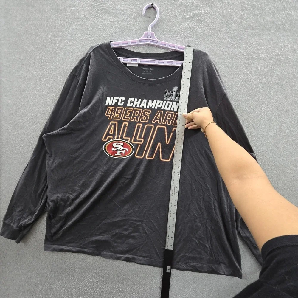 San Francisco 49ers Men Shirt 4XL Black Nike Graphic Team Logo The Tee